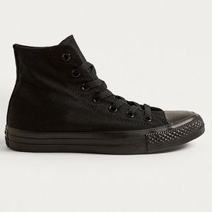 all black high top converse